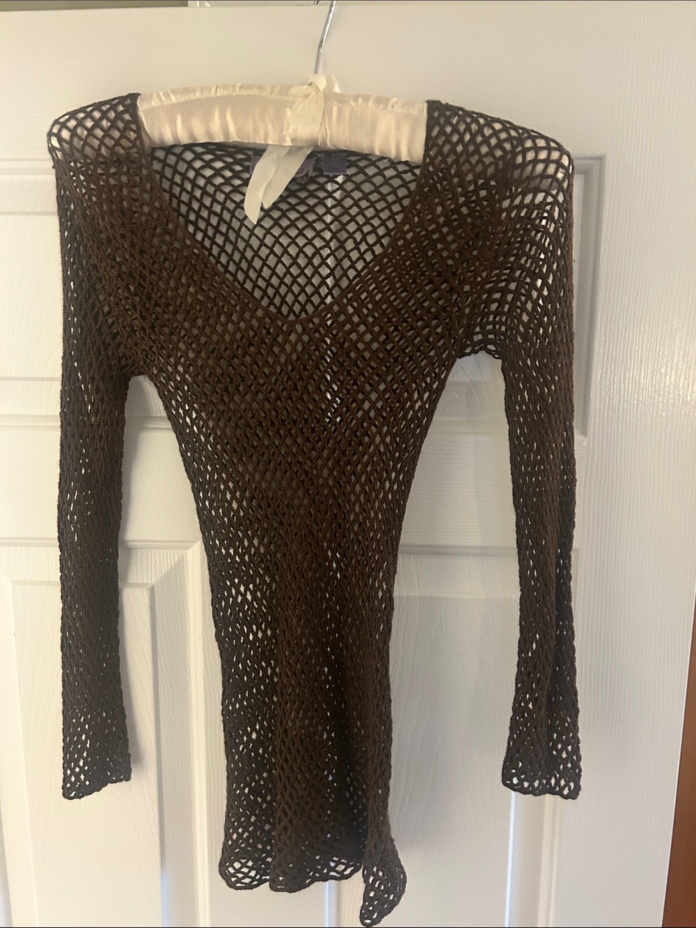 Calypso Brown Open-Knit Women’s Sweater